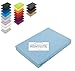 Produktbild Marke Jersey Spannbettlaken Spannbetttuch Bettlaken Rundumgummizug 90-100 x 200 cm Hellblau