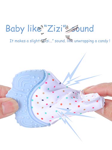 Teething Mitten Multiple Breathable Chew Mitt Baby Teething Toy Baby Self Soothing Teether, Teething Pain Relief Toy, Prevent Scratches Glove Stay On Babys Hand, For 0-6 Months Baby #TOP2
