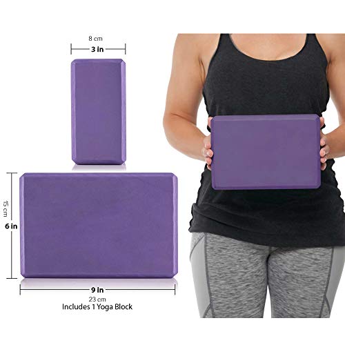 image for LEEWENYAN Yoga Block Set, High Density EVA Foam Exercise Blocks and Yo