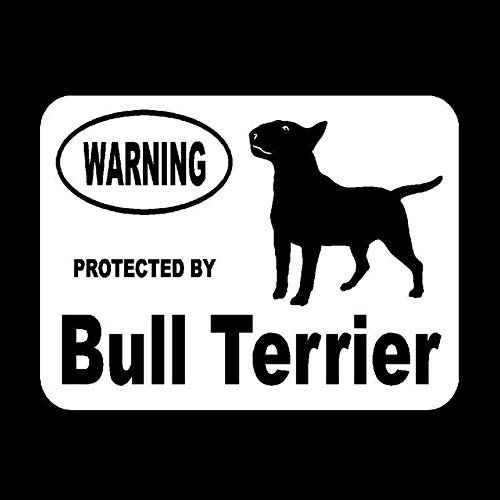 Protected By Bull Dog Terrier - Pegatinas para ventana de parachoques (13,3 cm x 10 cm)
