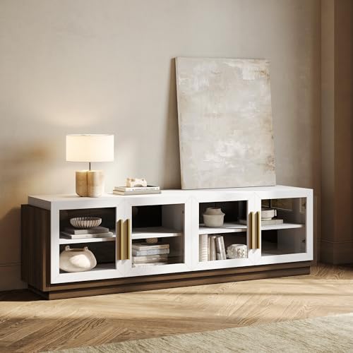 DELLA BELLEZE Brixston 70 in TV Stand & Entertainment Center-White