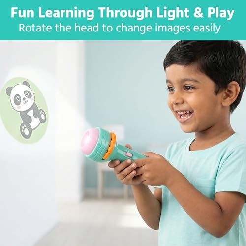 Image of Electric Projection Torch for Kids - Safe, Durable & Educational Toy Flashlight with Bright Images, Rounded Edges & Interactive Skill-Building Play - Ages 3 to 6
