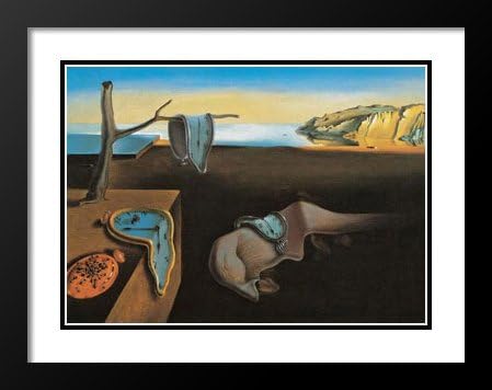 Persistence Of Memory 20x23 Framed and Double Matted Art Print by Salvador Dali