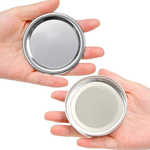 Novsix Regelmatige mond inblikken deksels en banden 24 Pack, voor Mason Jar, Ball Jar, Inblikken potten, Opslag
