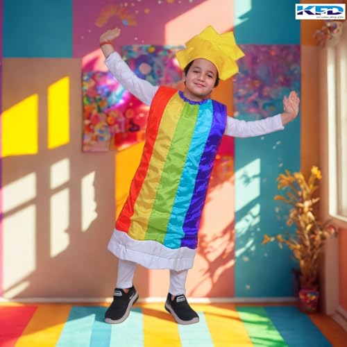 Image of Kaku Fancy Dresses Nature Costume for Kids - Star, Sun, Moon, Cloud, Water Drop, Rainbow for Boys & Girls - Annual Function /Theme Party /Stage Shows /Competition