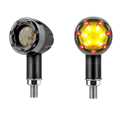 Clignotant moto LED résout visibilité arrière avec feu stop rouge ambre 12V