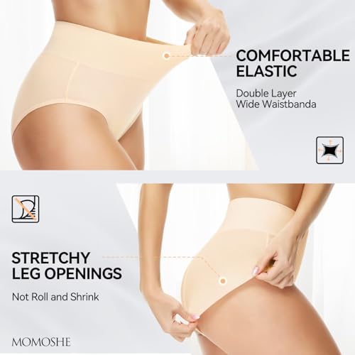 Momoshe Momoshe Unterwäsche Frauen Damen-Unterhosen Seamless Slips Damen Panty Hipster Sportunterwäsche Kaiserschlüpfer Periodenunterschwäsche Farbe 5er Pack L - Detailansicht 2 | TV | Video | Foto