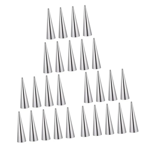 CIYODO 27pcs Conical Shaped Croissant Moulds Stainless Steel Bread Baking Tools for Home Bakery Baking Supplies for Delicious Bread Making