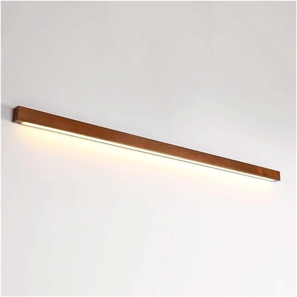 SXSCARKX Wood Long Strip Wall Light LED Dimmable Sconce Lighting Background Atmosphere Lamp for Dining Room Bedside Bedroom