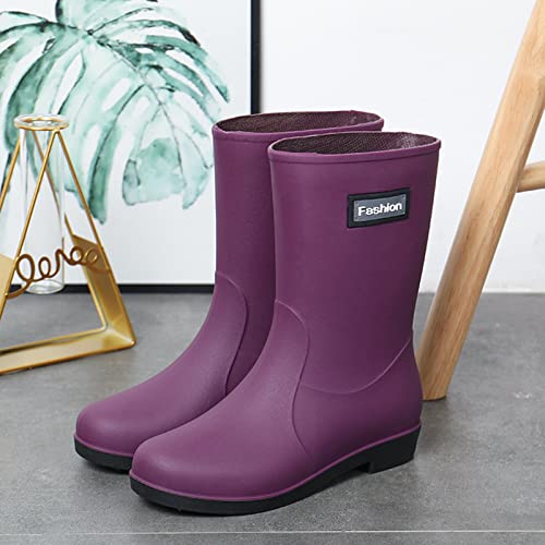 Bottes de pluie courtes imperméables femme chaussures caoutchouc légères - 3