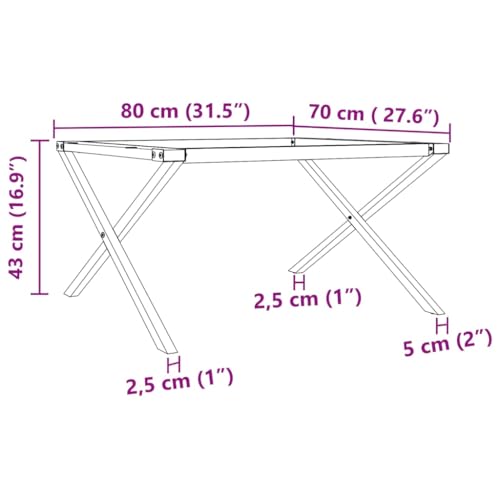 Cadre de table basse en acier pour créer une table d'appoint