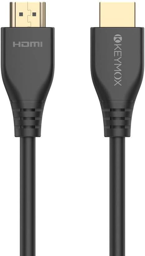 8K HDMI Cable 10ft Keymox HDMI 2.1 Cable, 48Gbps Ultra HD High Speed, Support 4K@120Hz & 8K@60Hz, Dynamic HDR,eARC/Ethernet, Compatible with Apple TV, Nintendo Switch, Roku, Xbox, PS4 Pro, Blu-ray