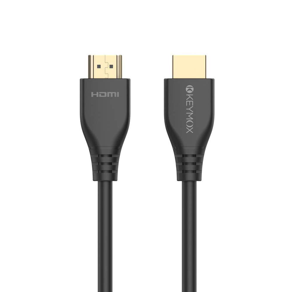 8K HDMI Cable 10ft Keymox HDMI 2.1 Cable, 48Gbps Ultra HD High Speed, Support 4K@120Hz & 8K@60Hz, Dynamic HDR,eARC/Ethernet, Compatible with Apple TV, Nintendo Switch, Roku, Xbox, PS4 Pro, Blu-ray
