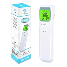 Non-Contact Forehead Thermometer - Infrared Digital Thermometer for Adults Kids Elderly, Touchless Temperature Scanner for Fever with Body and Object Modes Batteries NOT Included