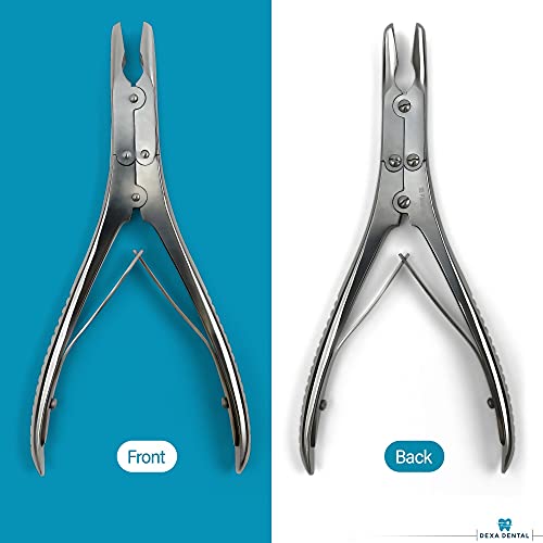 Dexa Dental Bone Rongeurs Ruskin, Double Action Stainless Steel - Curved - 7.5'' #TOP1