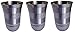 Shradha Trading Stainless Steel Tumblers - Set of 3, Multi-Purpose Steel Glasses, Brushed Metal Drinking Glasses