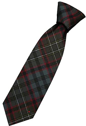 Cravate en laine haut de gamme tissée en Écosse au tartan traditionnel Nicholson Hunting Weathered