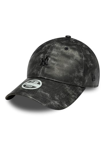 Casquette New Era 9TWENTY femme NY Yankees noire en polyuréthane pour éviter les coiffures décoiffées