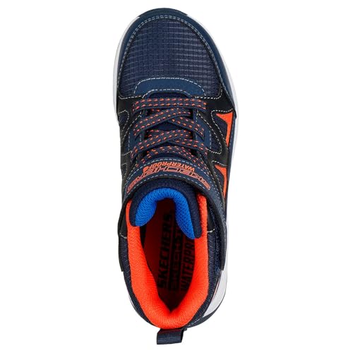 Skechers Bambino Waterproof: Storm Blazer - Drizzle Squad Sneaker In Blu Navy Blue/Arancione, Taglia 27 - 5
