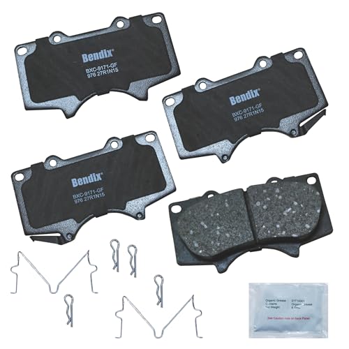 Image of Bendix Priority1 Front Brake Kit- Replacement Disc Brakes Rotors and Ceramic Brake Pads for Toyota 4Runner 2008-2009, FJ Cruiser 2008-2014, Tacoma 2008-2023 - 12.56'' (319mm) rotors