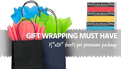 Flexicore Packaging Turquoise Blue Gift Wrap Tissue Paper Size: 20 Inch X 30 Inch | Count: 48 Sheets | Color: Turquoise