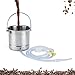 TEMONTIAN Coffee Enema Bucket Kit, Enema Kit for Colon Cleansing Bucket, Home Colonic Kit，Enema for Men/Women, Suitable for Coffee，Stainless Steel Bucket
