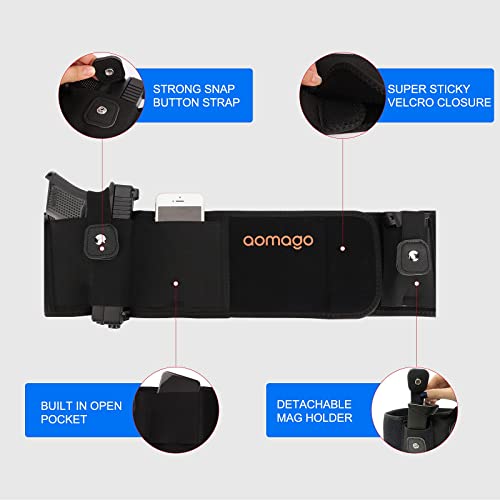 Gun Holster Concealed Carry For Men Women: Universal 9Mm Pistol Holster Inside Outside Waistband Fits Glock 23, 26, 27, M & P Shield And Similar Handgun #TOP1