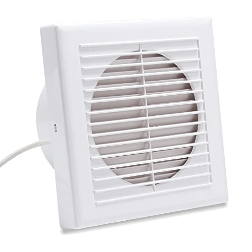 SWANEW Ø 100mm Badlüfter Wandventilator Lüfter, badezimmer Abluft Ventilator Küche WC Bad Lüfter, Weiß, Leise Ventilator