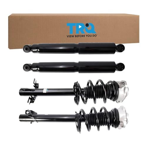 Image of TRQ Front and Rear Complete Strut Assembly & Shock Absorber Kit Complete Strut & Coil Spring Assembly Compatible with 2014-2022 Ram ProMaster 2500 ProMaster 3500