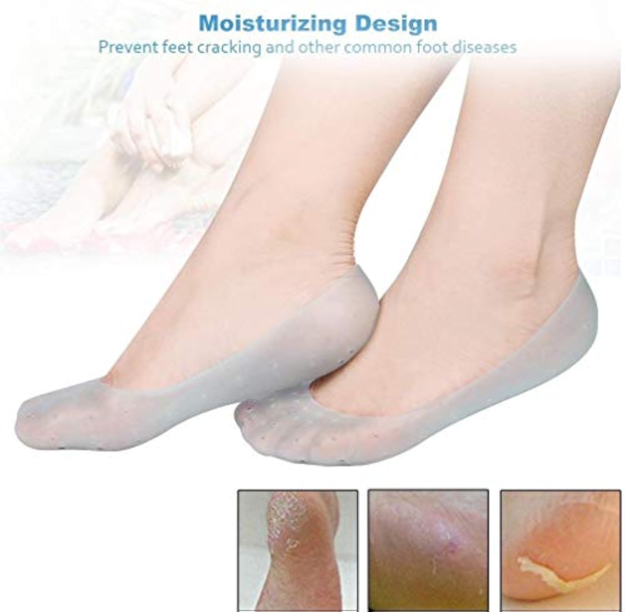 Moisturizing Anti-Crack Silicone Socks Heel Support