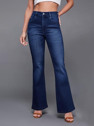Image of Miss Chase Women's Skinny High Rise Cropped Stretchable Denim Jeans