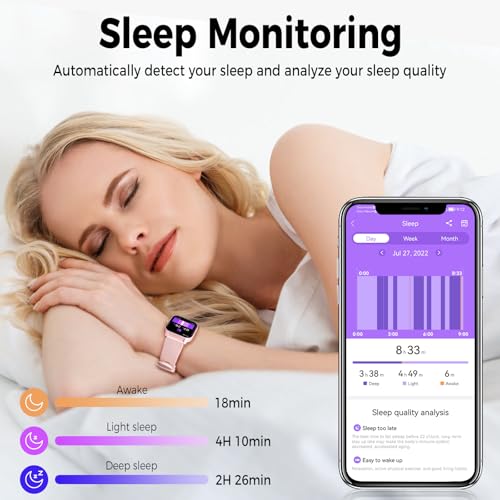 Lanikar QS56 Smart Watch For Men Women 1.83 Inch Hd Big Screen Smartwatch (Answer/Make Call) Waterproof Fitness Watch With 110+ Sport Modes/Heart Rate/Blood Pressure/Sleep Monitor Activity Tracker thumb #6