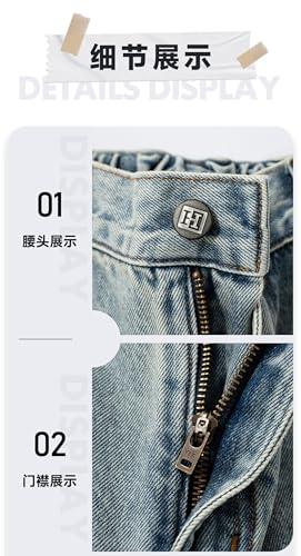 Pants Trousers Denim American Straight Leg Jeans Men's Loose Casual Versatile Wide Clothing4