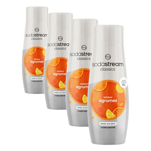 SodaStream Concentré Agrumes Sans Sucres pour Machine à Eau Pétillante et Soda| Préparez jusqu'à 9 Litres de Soda aux Agrumes en Quelques Secondes, 440ml...