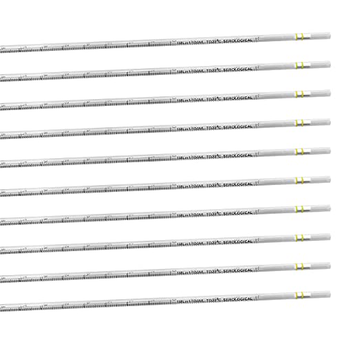 Meetoot Serological Pipette 10Pcs 1Ml Disposable Independent Sterilizing Packing Polystyrene Serum Pipets With Graduated Sterile Burette #TOP1