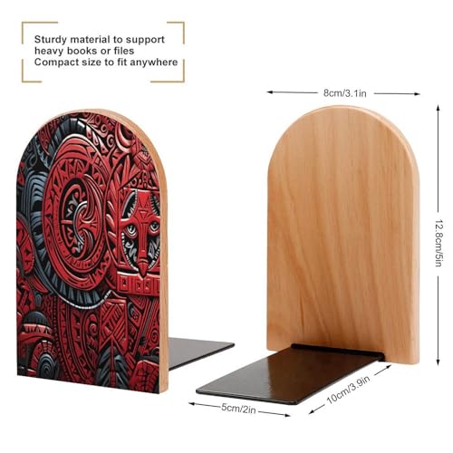 Sujetalibros de madera resistente que evita la caída de libros en baldas estrechas 3
