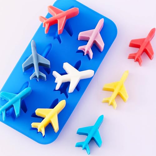 Molde silicona para chocolate y hielo avión 3D x2 miniatura 5