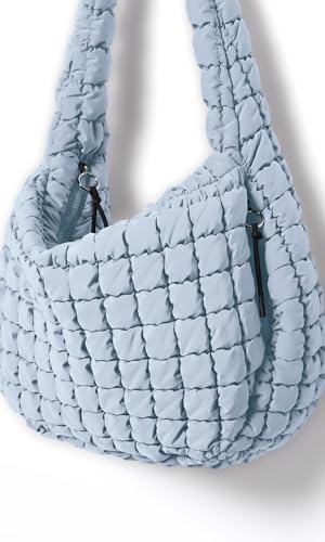 Image of ODODOS Quilted Carryall Tote Bag for Women Crossbody Hobo Lightweight Padding Shoulder Bag