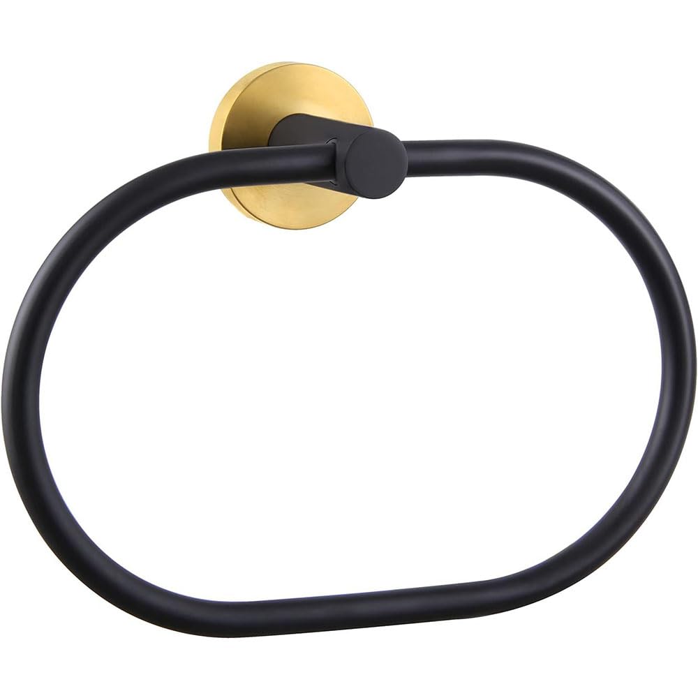 TQKAG Porta carta igienica in acciaio inox SUS304 nero opaco e oro spazzolato, moderno porta rotolo di carta igienica per cucina e bagno