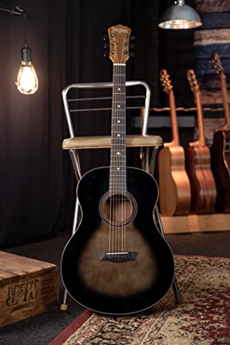 Washburn Bella Tono Novo S9 Guitare acoustique 6 cordes Finition anthracite brillant - Les Beatles, Paul McCartney, John Lennon, RIngo Starr, George Harrison Washburn Bella Tono Novo S9 Guitare acoustique 6 cordes Finition anthracite brillant – Image 6