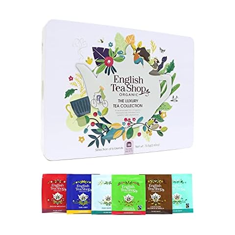 English Tea Shop Organic Luxury Gift Tin - 36 Tea Bag Sachets - 6 different flavours Cover