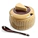 Formaggiera parmigiano reggiano in ceramica grande con cucchiaio