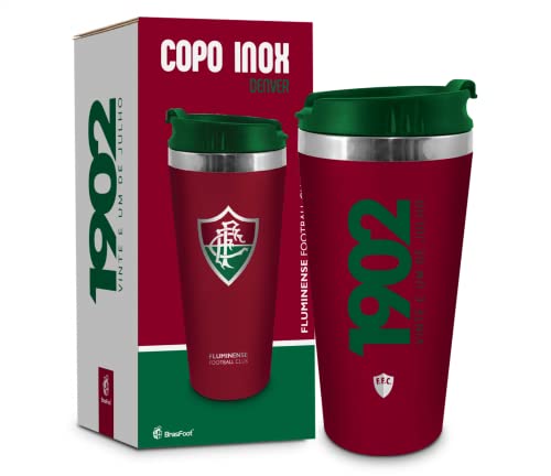 COPO TERMICO INOX EMBORRACHADO FLUMINENSE 450 ML