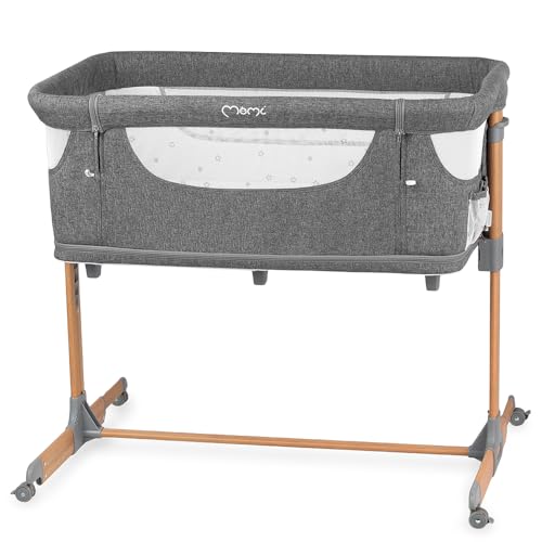 Momi SMART Bed 4-in-1 Kinderbeistellbetten bis 15 kg, Beistellbett für Babys mit Matratze,...