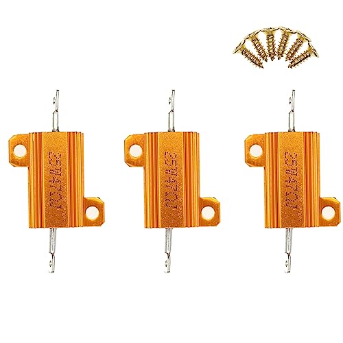 3 Piezas 25W 47 Ohm Resistencias de alambre de aluminio de alta potencia con tornillos