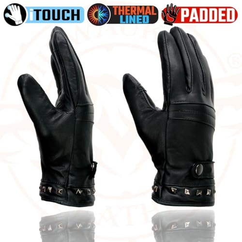 Image of Milwaukee Leather Women's Leather Lightweight Motorcycle Lined Driving Hand Gloves - X-Small