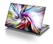 TaylorHe Adesivo per computer portatile da 15-15,6 “, in vinile, motivi colorati ed effetto pelle, laminato, prodotto in Inghilterra Vortici colorati. 40 cm