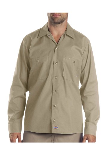 Chemise de travail Dickies LL535 manches longues kaki en taille L