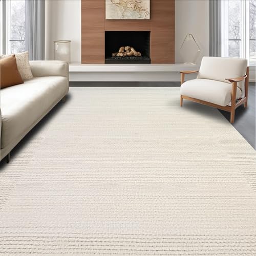 ODIKA Flatwoven High Traffic Area Rug 4x6, Natural Fiber Design,