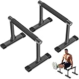 Kipika Parallettes Bars, Push-Up-Bars und Dip-Bar mit komfortablen, dicken Griffen, wackelfreie Fitnessgeräte für Handstand, L-Sit, Gymnastik und Krafttraining, 600 lbs Tragkraft, 12 Höhe